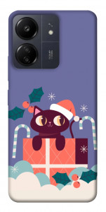 Чохол Christmas cat для Xiaomi Redmi 13C