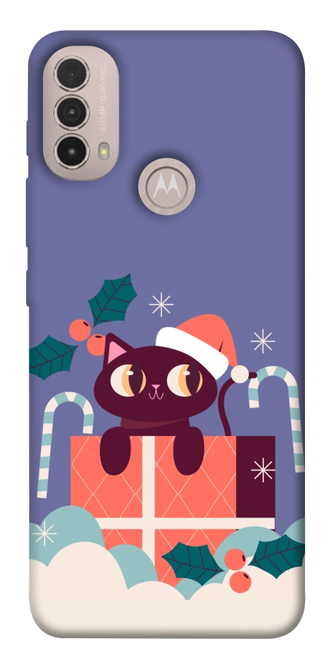 Чехол Christmas cat для Motorola Moto E30