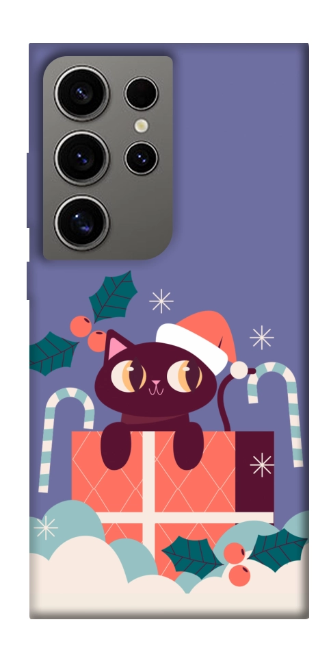 Чохол Christmas cat для Galaxy S24 Ultra