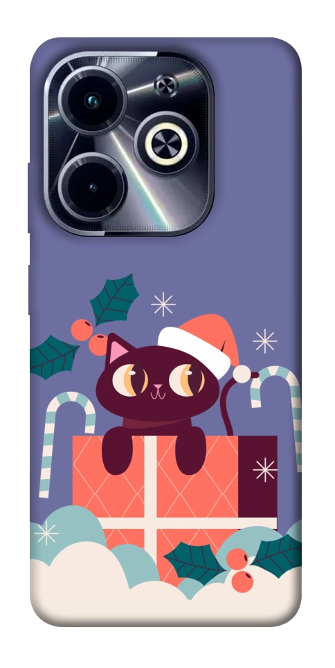 Чехол Christmas cat для Infinix Hot 40i