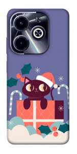 Чехол Christmas cat для Infinix Hot 40i