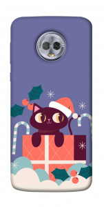 Чехол Christmas cat для Motorola Moto G6 Plus