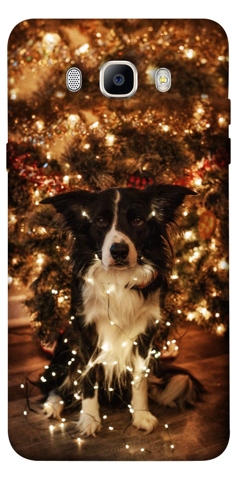 Чехол Christmas dog для Galaxy J7 (2016)