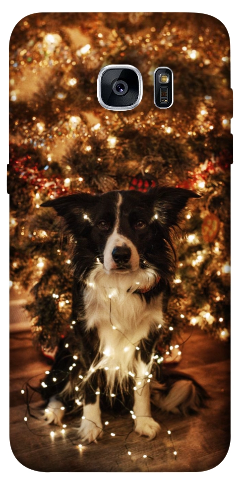 Чохол Christmas dog для Galaxy S7 Edge