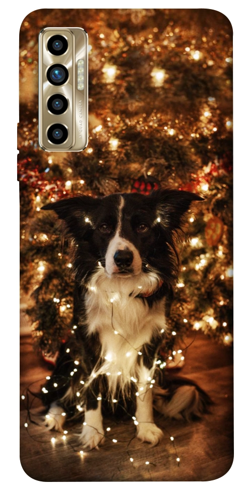 Чохол Christmas dog для TECNO Camon 17P