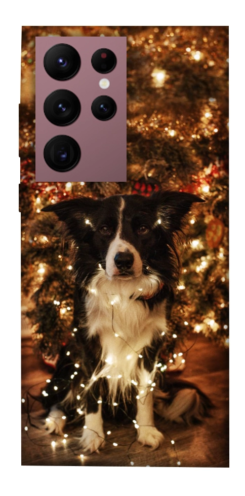 Чехол Christmas dog для Galaxy S22 Ultra