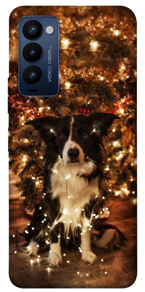 Чохол Christmas dog для TECNO Camon 18