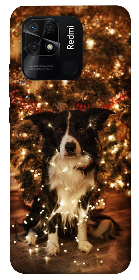 Чохол Christmas dog для Xiaomi Redmi 10C