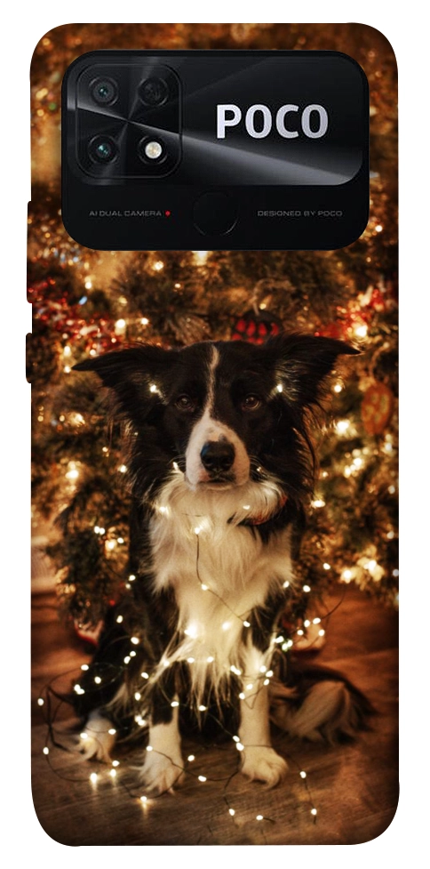 Чехол Christmas dog для Xiaomi Poco C40