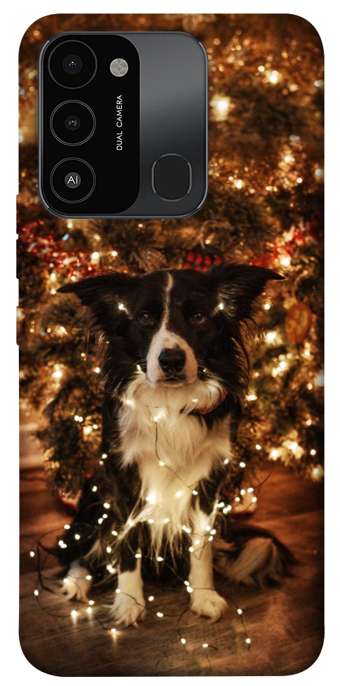 Чохол Christmas dog для TECNO Spark 8C