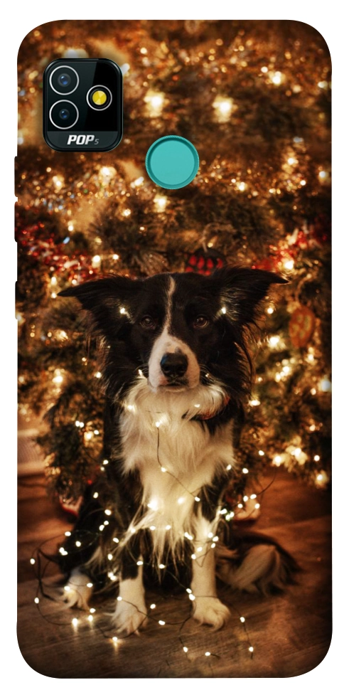 Чохол Christmas dog для TECNO Pop 5