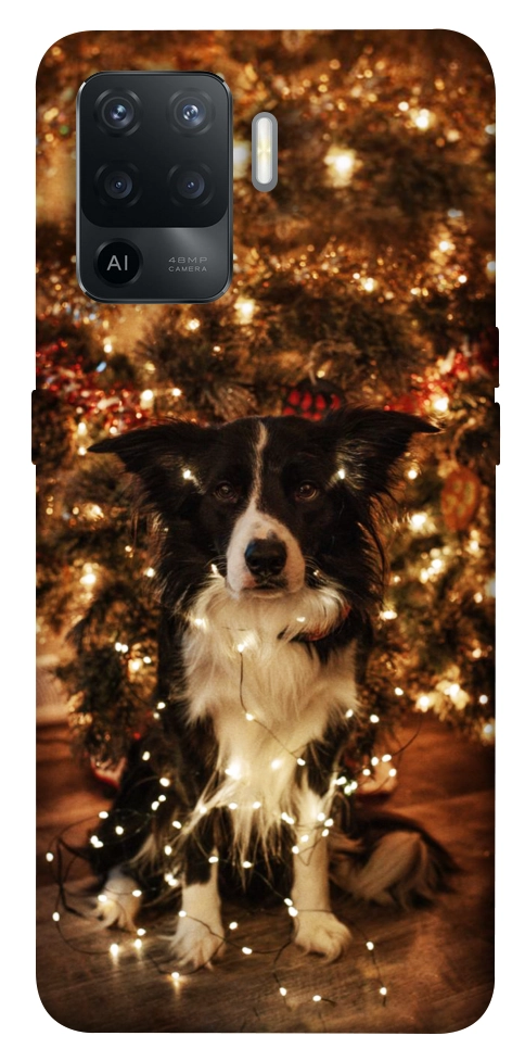 Чохол Christmas dog для Oppo Reno 5 Lite