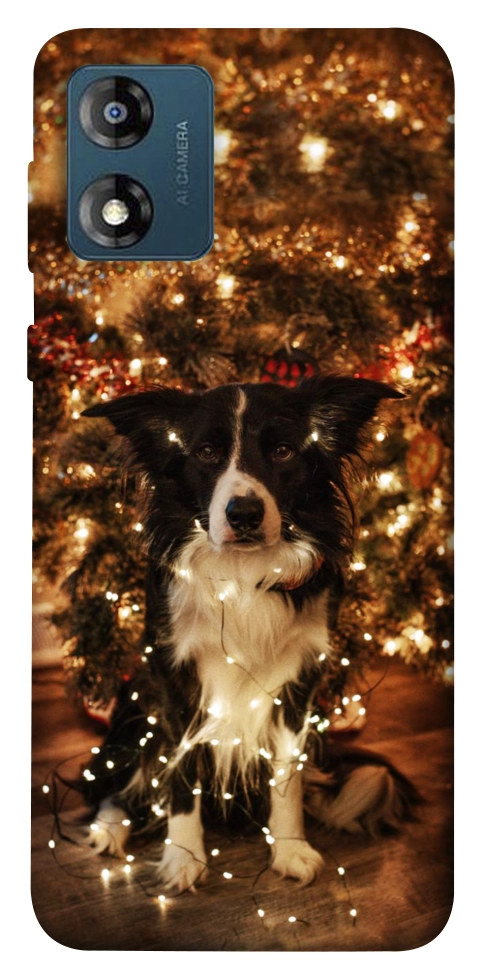 Чехол Christmas dog для Motorola Moto E13