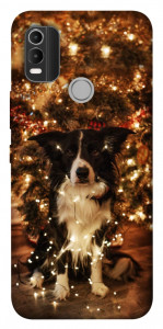 Чехол Christmas dog для Nokia C21 Plus