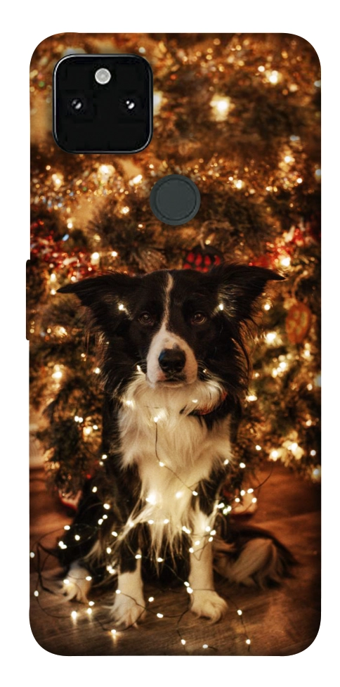 Чохол Christmas dog для Google Pixel 5A