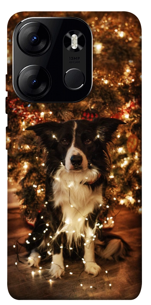 Чохол Christmas dog для Tecno Spark Go 2023