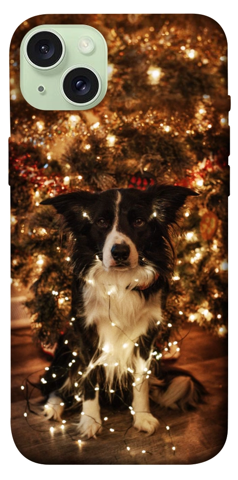 Чехол Christmas dog для iPhone 15 Plus