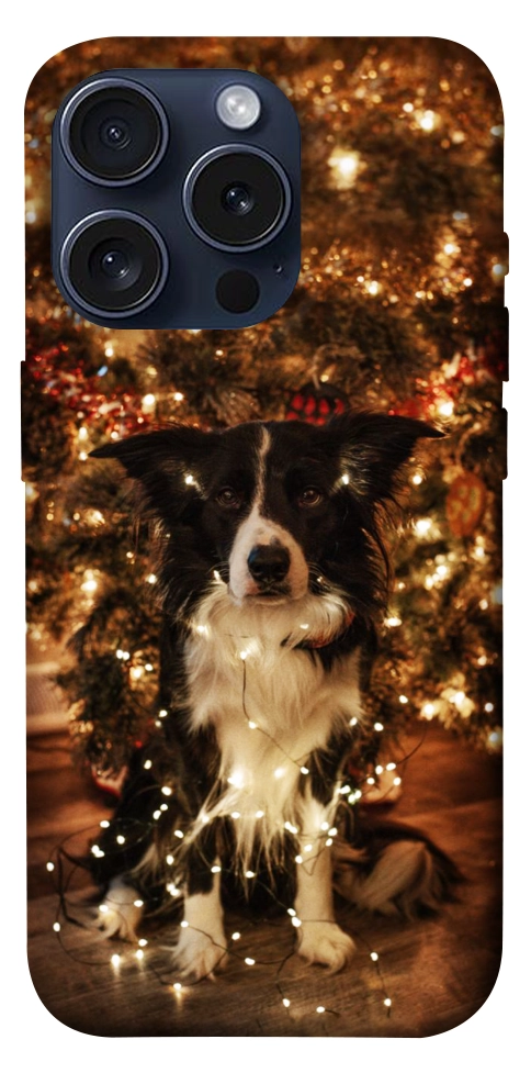 Чехол Christmas dog для iPhone 15 Pro