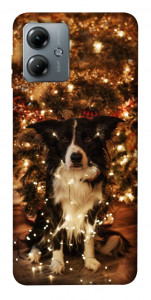 Чехол Christmas dog для Motorola Moto G14