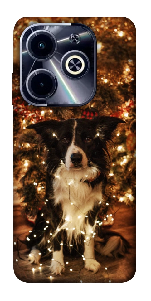 Чехол Christmas dog для Infinix Hot 40i