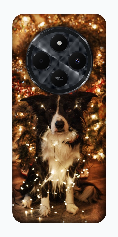 Чохол Christmas dog для Xiaomi Redmi 14C