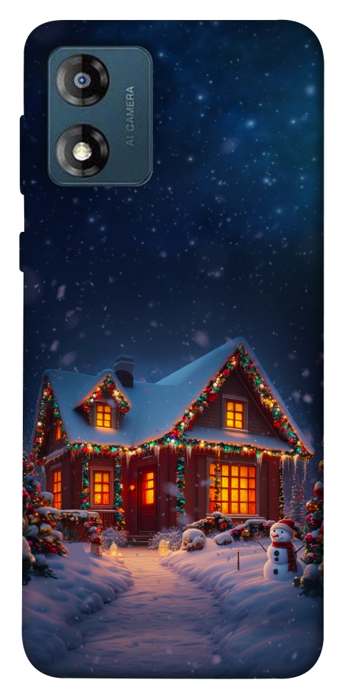 Чохол Santa's house для Motorola Moto E13