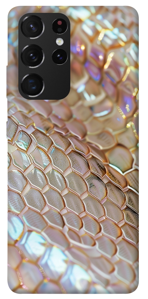 Чехол Gold snake skin для Galaxy S21 Ultra