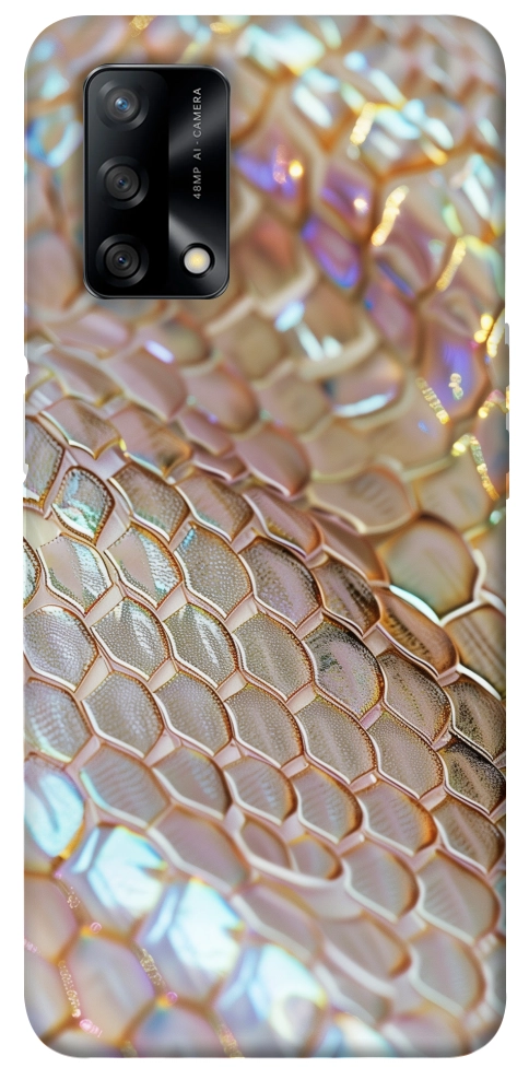 Чехол Gold snake skin для Oppo A74 4G