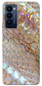 Чехол Gold snake skin для TECNO Camon 18P