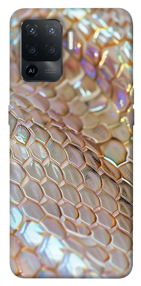 Чехол Gold snake skin для Oppo Reno 5 Lite