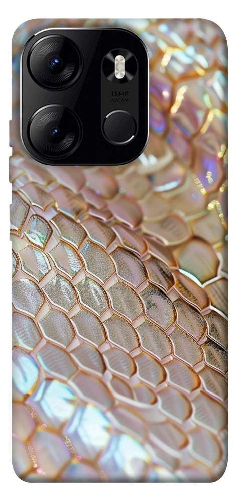 Чехол Gold snake skin для Tecno Spark Go 2023