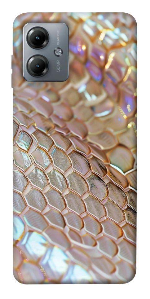 Чехол Gold snake skin для Motorola Moto G14