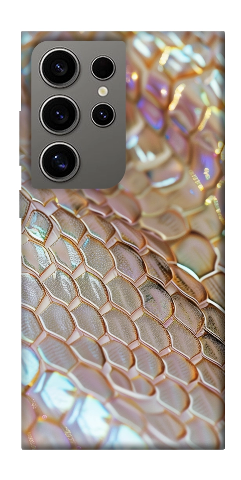 Чехол Gold snake skin для Galaxy S24 Ultra