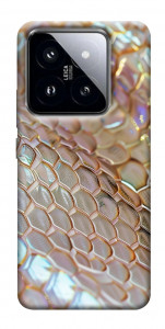 Чехол Gold snake skin для Xiaomi 14 Pro