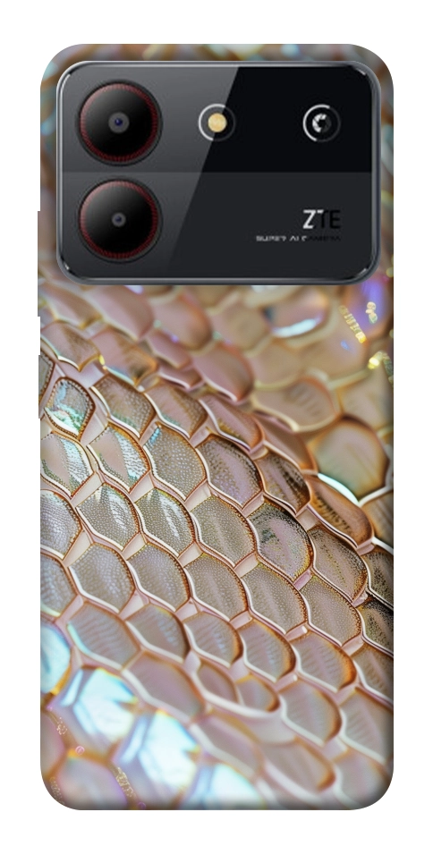 Чехол Gold snake skin для ZTE Blade A54 4G