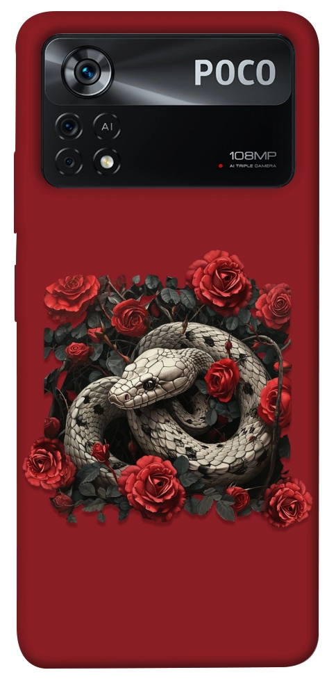 Чехол Roses snake для Xiaomi Poco X4 Pro