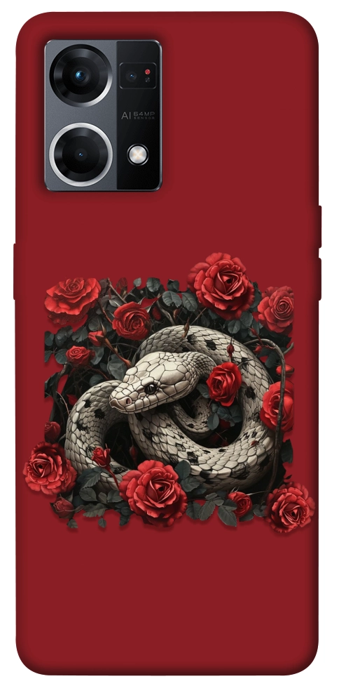 Чехол Roses snake для Oppo Reno 7 4G