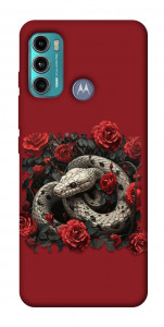 Чехол Roses snake для Motorola Moto G60