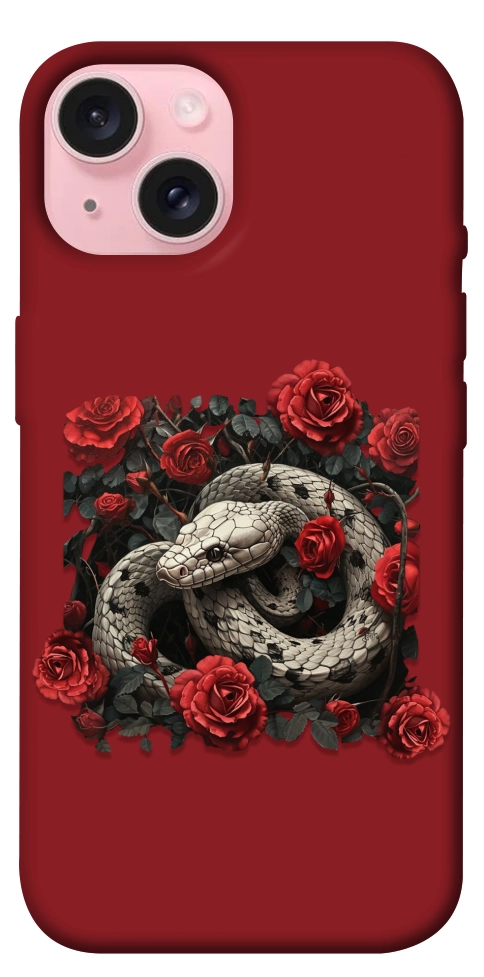 Чехол Roses snake для iPhone 15