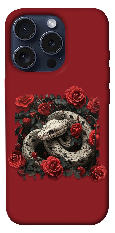 Чехол Roses snake для iPhone 15 Pro