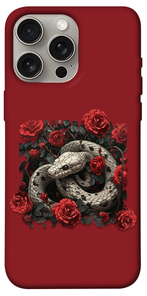 Чохол Roses snake для iPhone 15 Pro Max