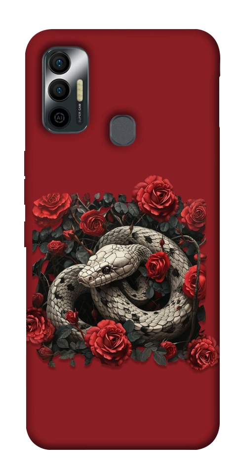 Чехол Roses snake для TECNO Spark 7