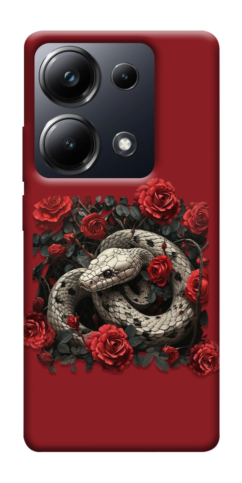 Чехол Roses snake для Xiaomi Poco M6