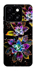 Чехол Flowers on black для ZTE Blade A55 4G