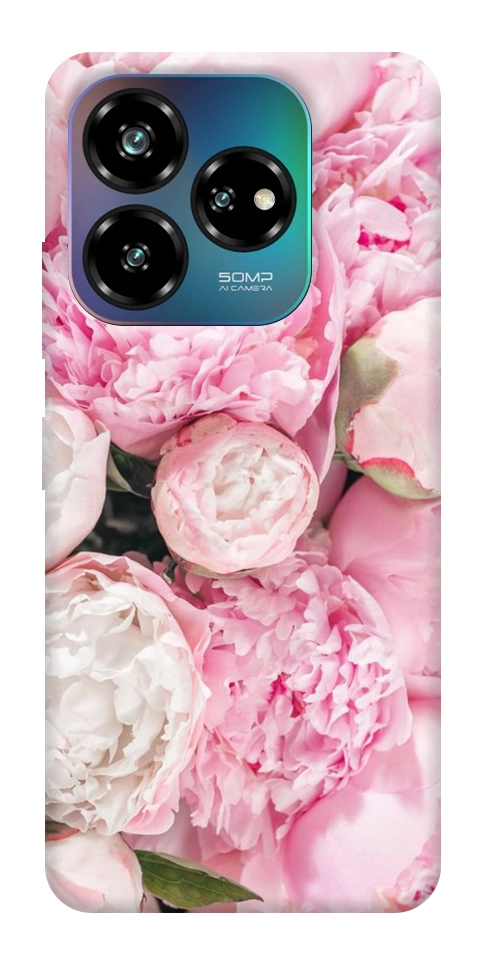 Чехол Pink peonies для ZTE Nubia V60
