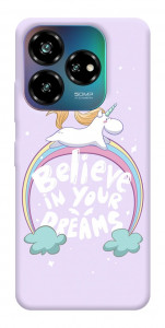 Чехол Believe in your dreams unicorn для ZTE Nubia V60