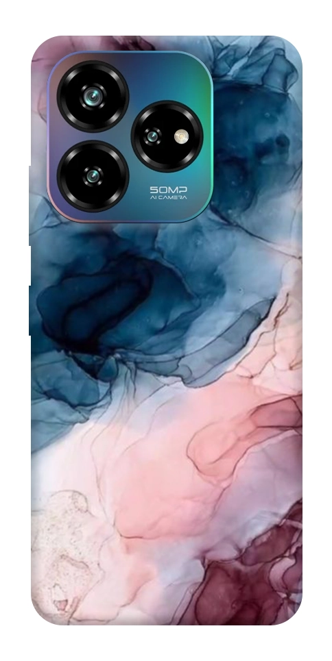 Чехол Розово-голубые разводы для ZTE Nubia V60