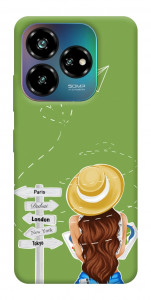 Чехол Travel girl для ZTE Nubia V60