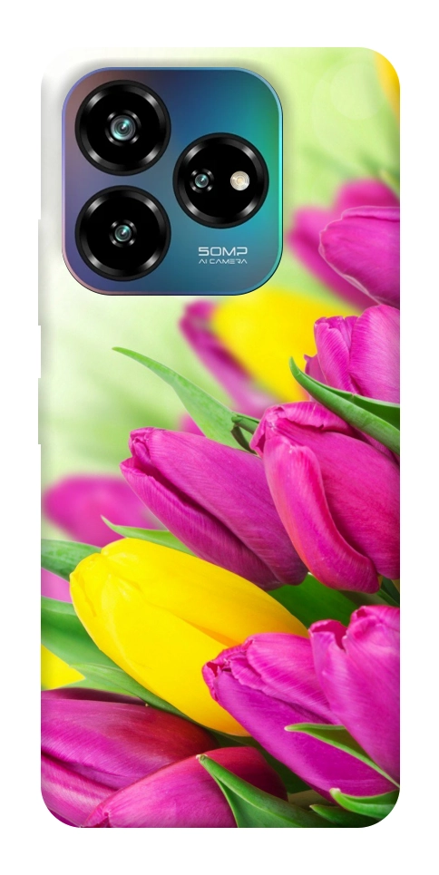 Чехол Красочные тюльпаны для ZTE Nubia V60