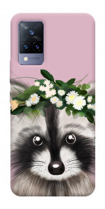 Чехол Raccoon in flowers для Vivo V21